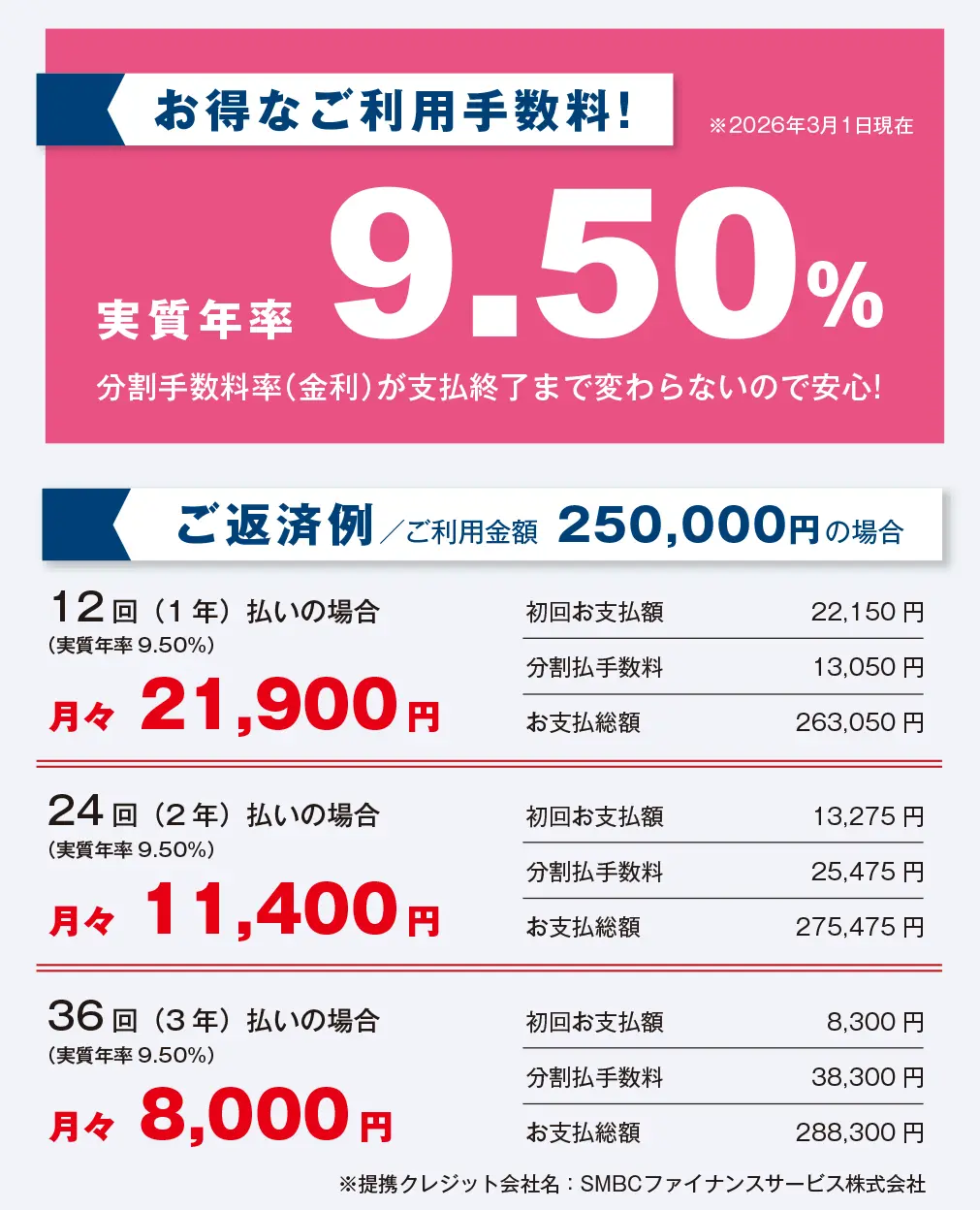 お得なご利用手数料！